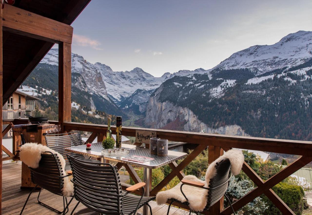 Chalet Rose Penthouse Wengen Exterior photo