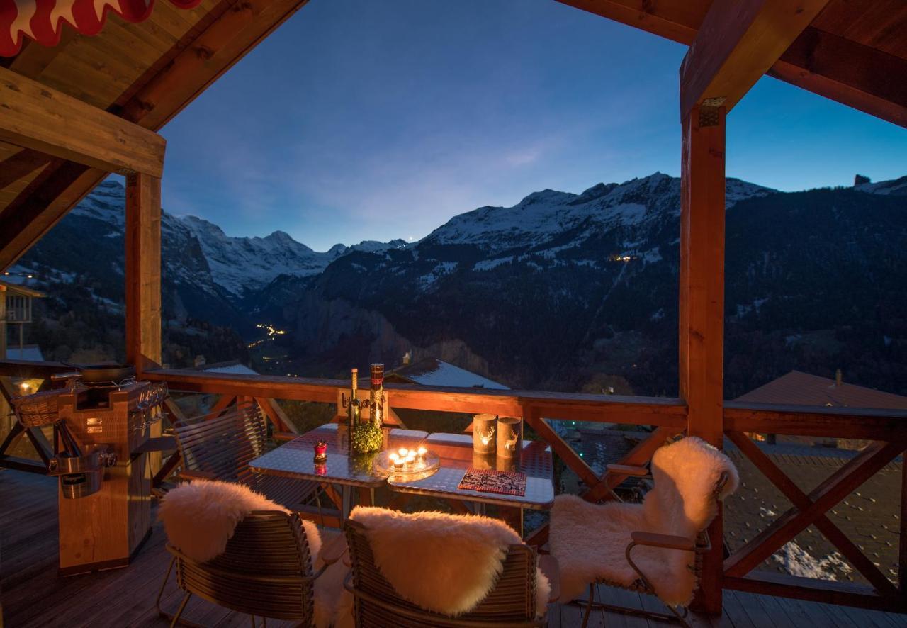 Chalet Rose Penthouse Wengen Exterior photo
