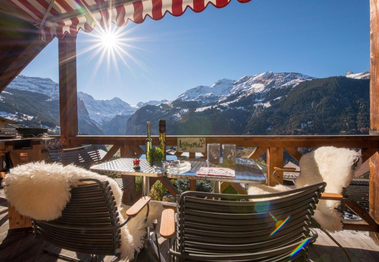 Chalet Rose Penthouse Wengen Exterior photo