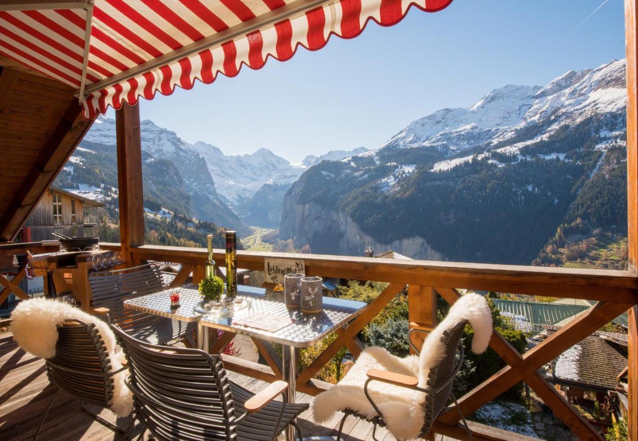 Chalet Rose Penthouse Wengen Exterior photo
