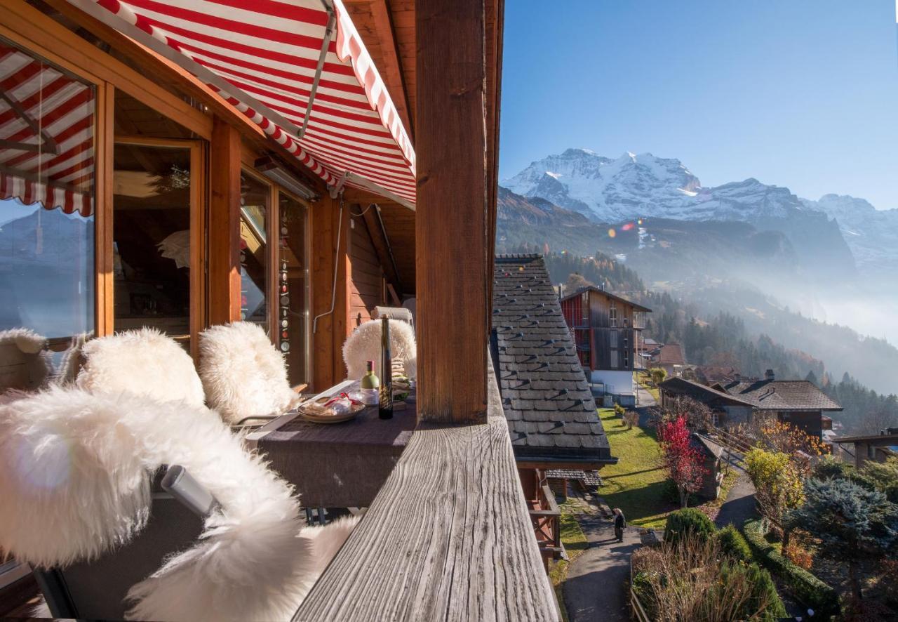 Chalet Rose Penthouse Wengen Exterior photo