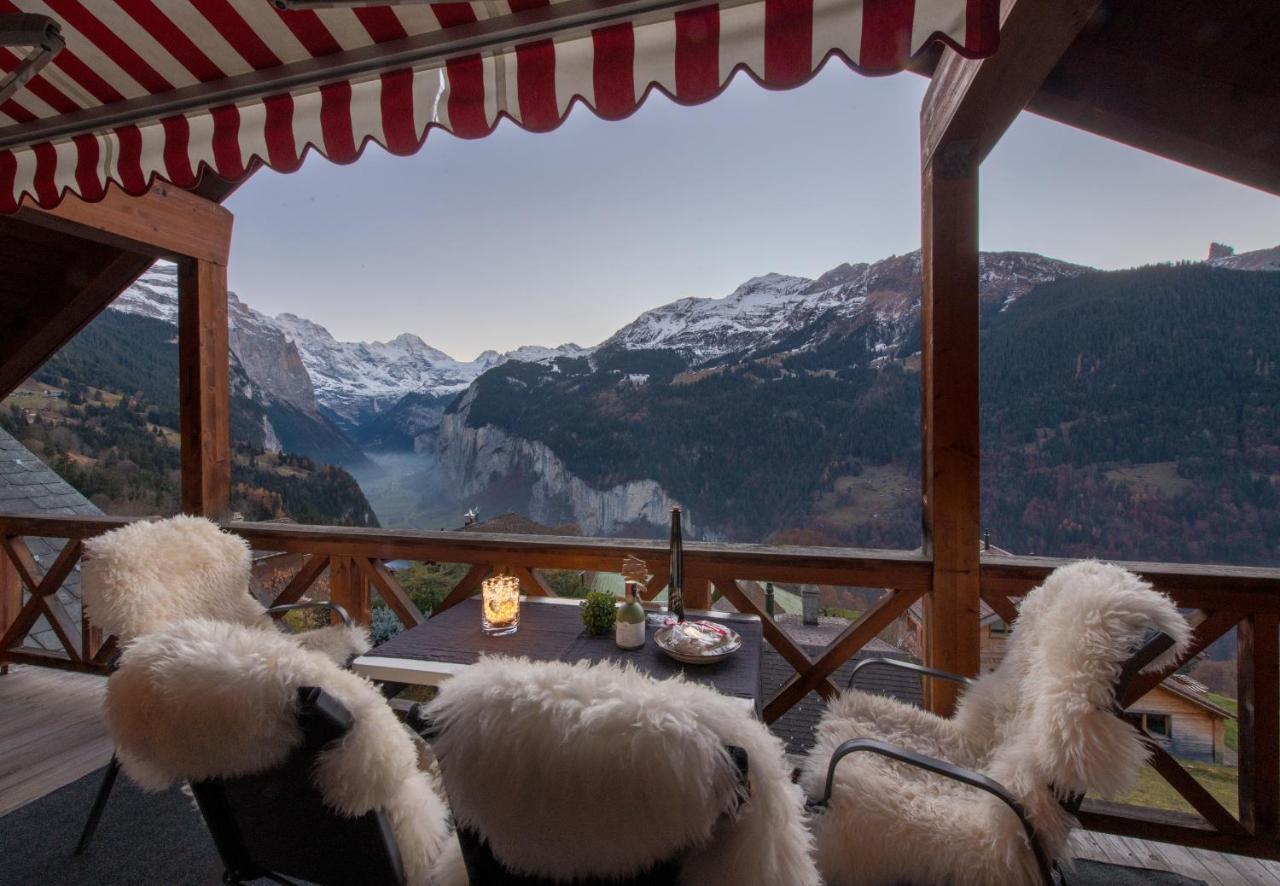 Chalet Rose Penthouse Wengen Exterior photo