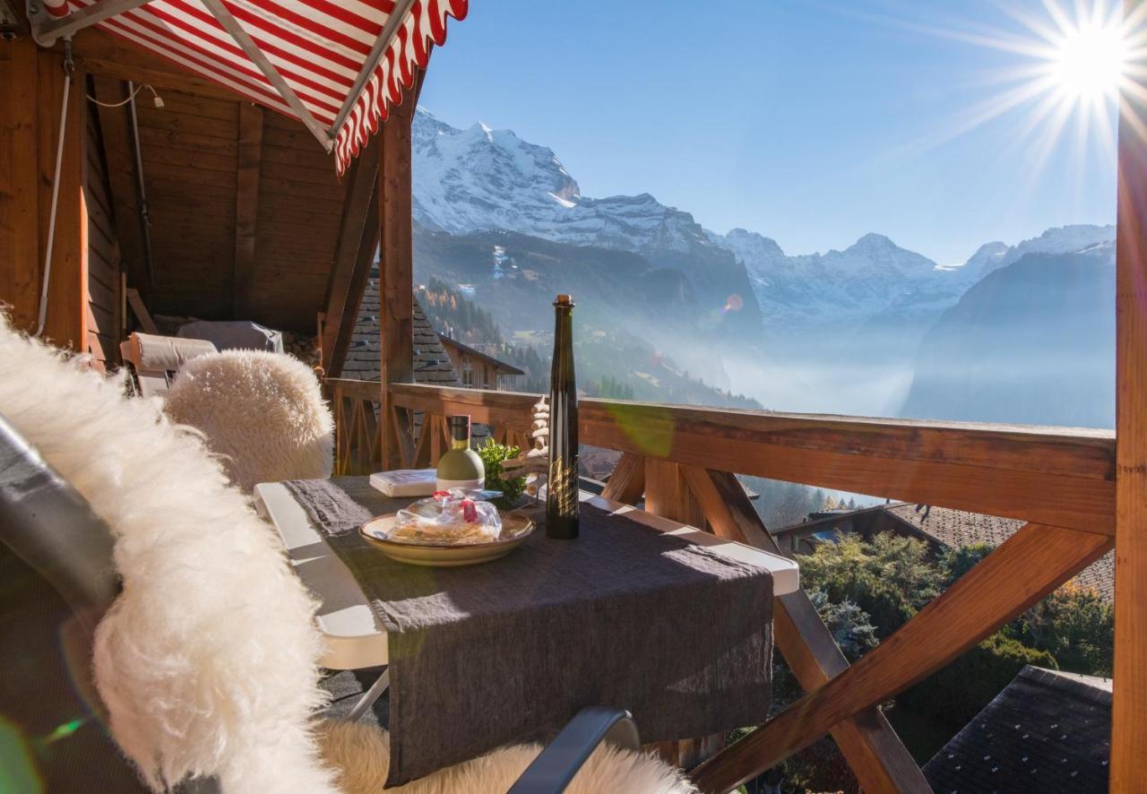 Chalet Rose Penthouse Wengen Exterior photo