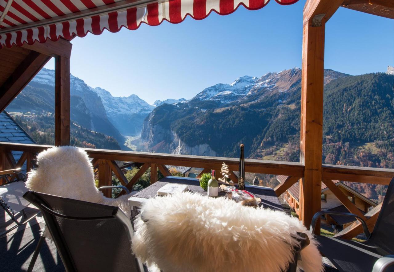 Chalet Rose Penthouse Wengen Exterior photo