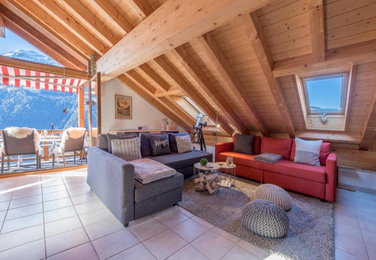 Chalet Rose Penthouse Wengen Exterior photo