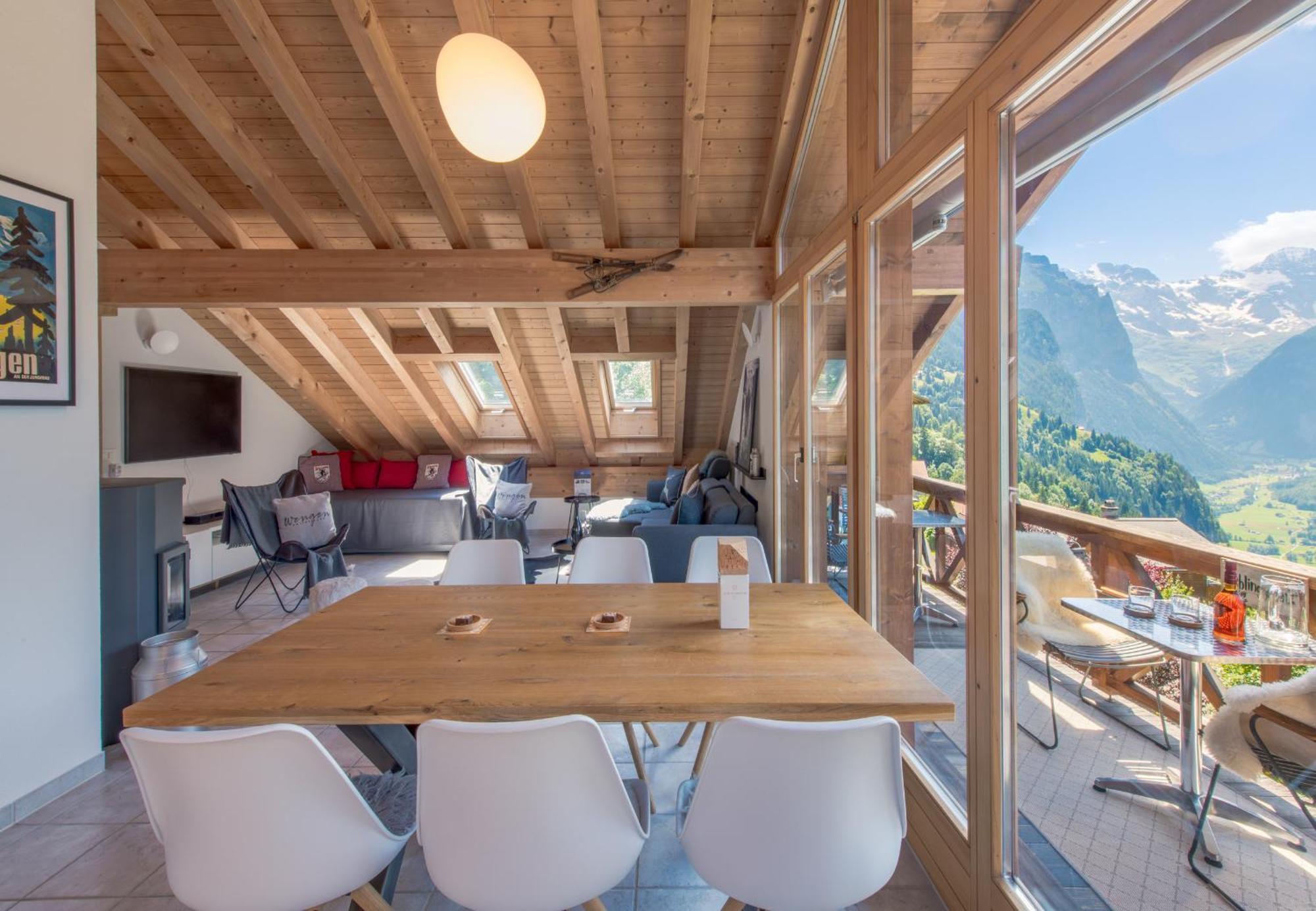 Chalet Rose Penthouse Wengen Exterior photo