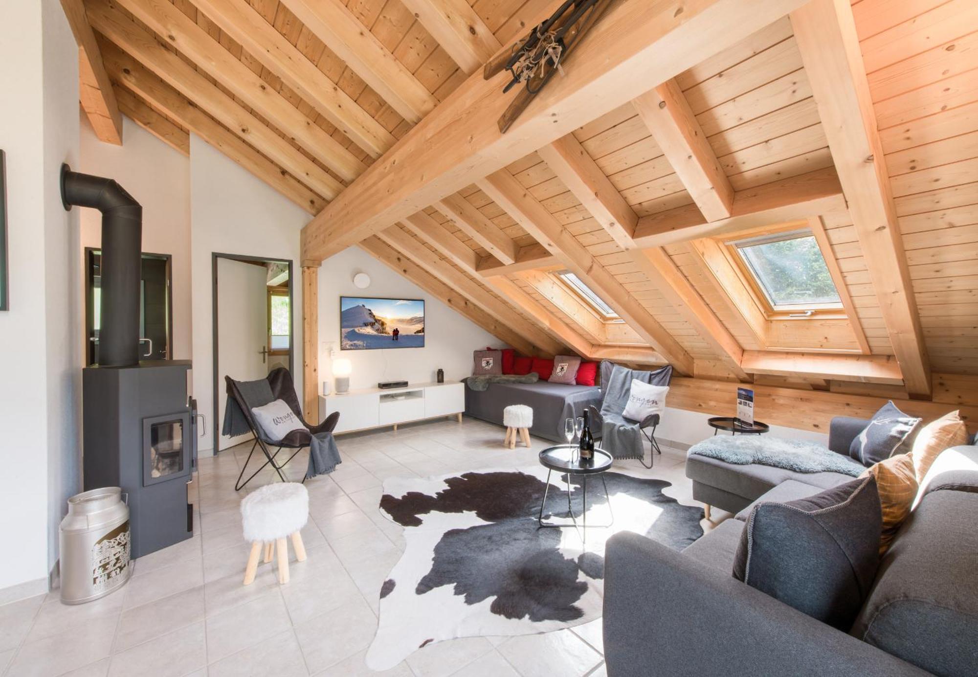 Chalet Rose Penthouse Wengen Exterior photo